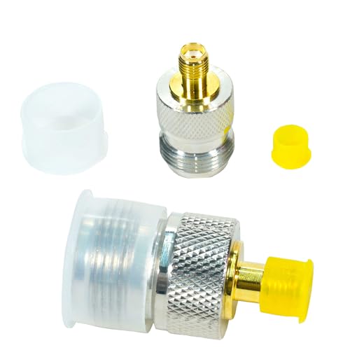 Fohevers 2 Pcs N Female Jack to SMA Female Adapter Coaxial Connector for RF WiFi Antenna Extension Cable Telecom Broadcast Radios Wi-Fi - Image 2