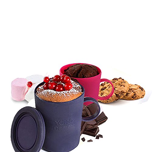 Yoko Design - Moule à Mug Cake X 2 Fuchsia/Prune