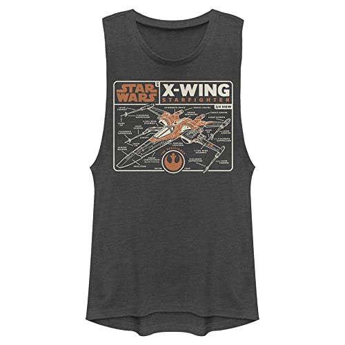 Camisa Star Wars mujer esquema de caza estelar con corte entallado que no deforma