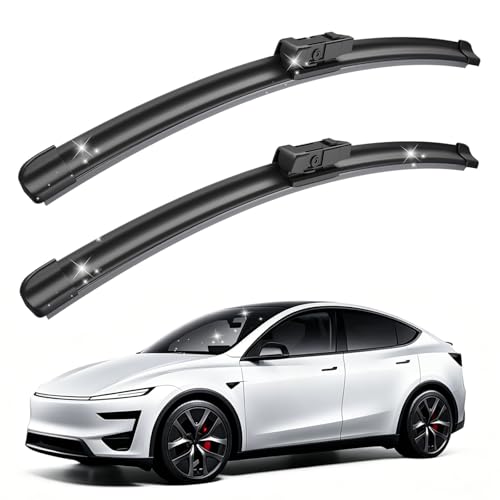 26"+20" Windshield Wiper Blades Replacement for Tesla Model Y 2020-2023, Durable Automotive Wiper Blades, Essential Tesla Accessories for Model Y