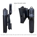 P320 Kabura OWB Kydex for Sig P320 Carry / P320 Full Pistolet Case, Zewnątrz pasa Carry 1.5-2 Inch Belt Clip With Leggings - Sig P320 Gun Akcesoria (Black, Right Hand)