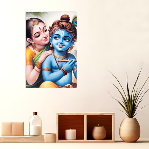 Image of Twinster Bal krishna Posters Photo for Pregnant Women, Baby Poster Self Adhesive (Size 45 cm by 30 cm) Pack of 1 (Design 25)