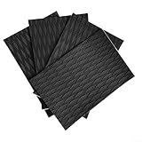 Almohadillas de tracción personalizables para tabla de surf, parte trasera adhesiva, agarre perfecto, juego de 4 piezas (negro)