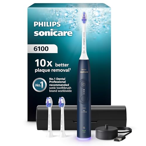 Philips Sonicare 6100 elektrische Zahnbürste, Schallzahnbürste, 2 Putzmodi, 3 Intensitätsstufen,...