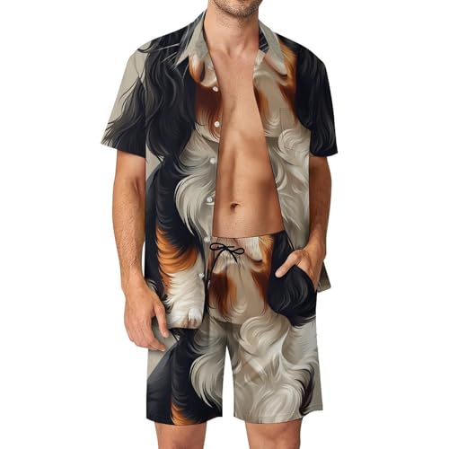 Ensemble plage cavalier king charles respirant et décontracté à poches homme