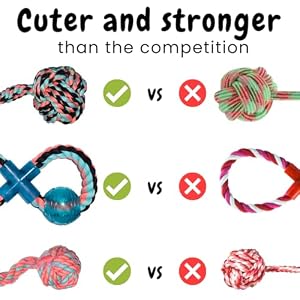 Vibrant Colors Dog Rope Toy Set for Medium and Small Dogs - 6-Pack - Ideal for tug-of-war Fetch and Exercise, Aggressive chewers Vibrant Colors Dog Rope Toy Set for Medium and Small Dogs 6 Pack Ideal for tug of war Fetch and Exercise Aggressive chewers