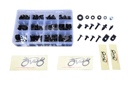 Kit visserie carénages M5 M6 noir SUZUKI DL VSTROM 1000 remplace vis rouillées 14-19