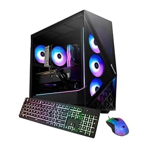 iBUYPOWER Slate Gaming PC Desktop Intel Core Ultra 7 265F CPU, NVIDIA GeForce RTX 5060 8GB GPU, 32GB DDR5 RGB 5200MHz RAM, 1TB NVMe SSD, Windows 11 Home, Computer w/Keyboard and Mouse – SBI7N5603
