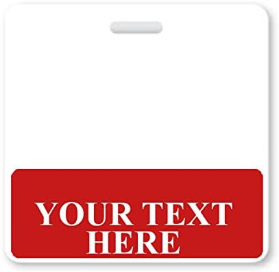 Red Custom Printed Horizontal ID Badge Buddy Package of Six by Specialist ID