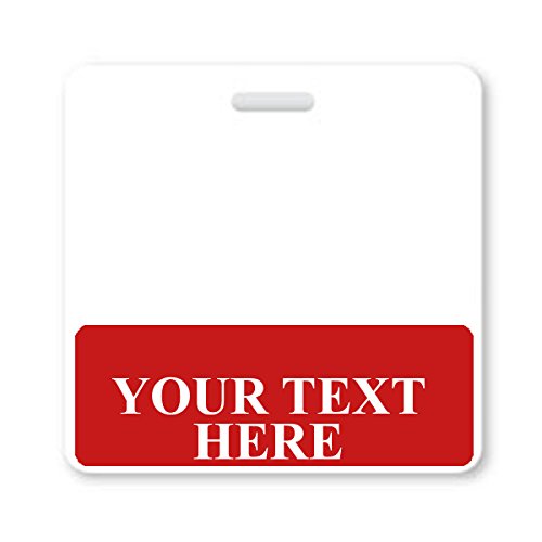 Red Custom Printed Horizontal Id Badge Buddy Package Of Six By Specialist Id #TOP3