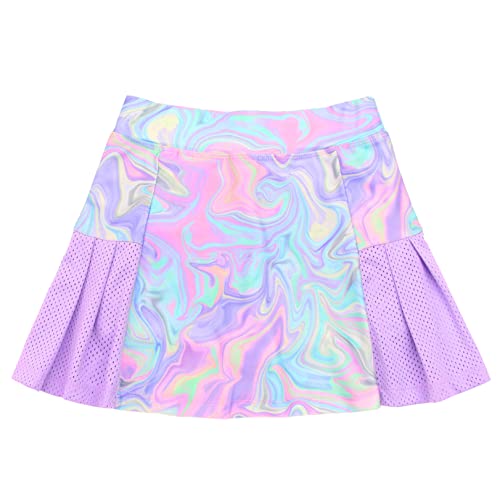 JESKIDS Girls' Tennis Golf Skirts with Shorts Pickleball Athletic Pleated Skort 6~13T