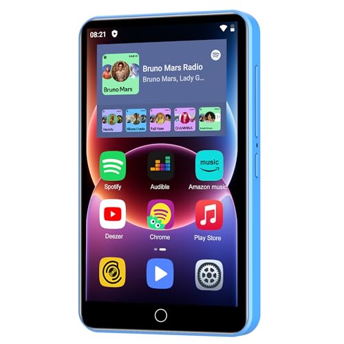 80GB MP3 Player, ZAQE M505 Bluetooth Music Player, HiFi Sound Digital Music, Built-in HD Speaker, FM Radio, Voice Recorder, Earphones Included, 4.0" Full HD Display