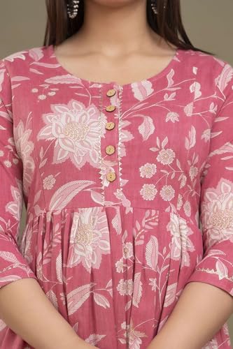 Image of Maternity Feeding Kurtis for Women Cotton - Zip Access Nursing Dress | Comfortable Pregnancy Wear | Stylish Feeding Kurti | Soft Cotton Maternity Dresses for Womens