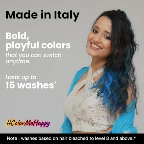 Image of 2.Oh! Italian- Blue Hair Color For Women & Men | Ammonia-Free DIY Semi Permanent Hair Color | Enriched with Argan Oil | Lasts upto 12-15 Washes | Pack of 2