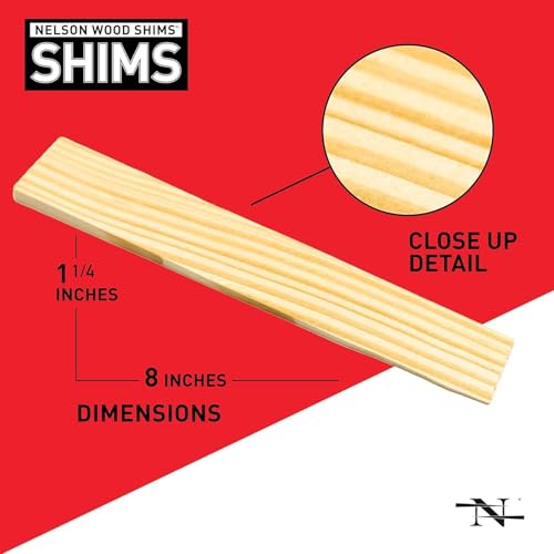 nelson wood pine shims 834 12 pack - kiln dried wood - case of 36 total 432 shims