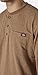 Dickies Mens Long Sleeve Heavyweight Henley Shirt, Brown Duck Single Dye Heather, Large US