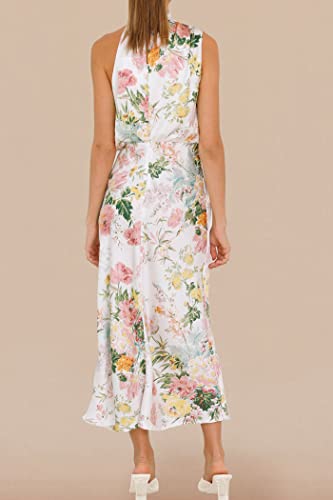 Image of PRETTYGARDEN Women's 2026 Summer Satin Dress Elegant Sleeveless Mock Neck Cocktail Party Maxi Dresses