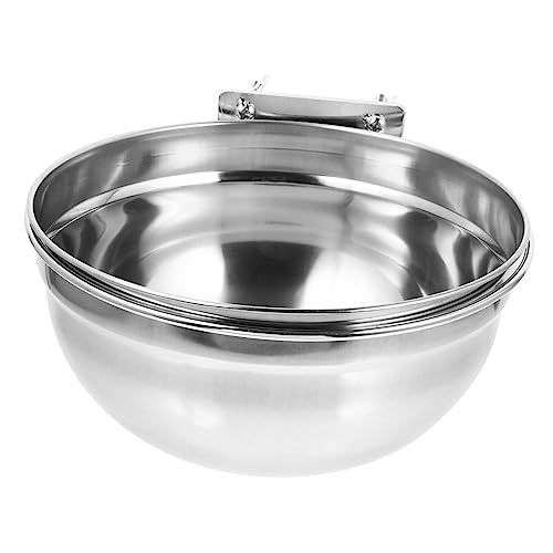 iplusmile Cuenco Colgante Inoxidable para Perros Bebedero para Jaula Tazón Removible y de Limpiar Resistente la Oxidación y Duradero para Mascotas Reducidos