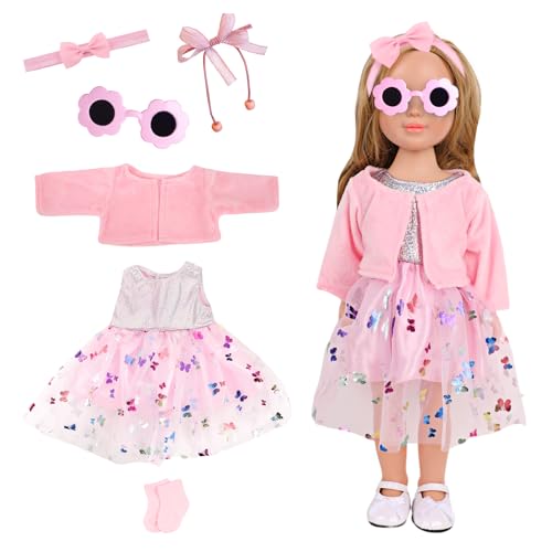 6 teilig Kleidung Bekleidung Outfits für Baby Puppen...