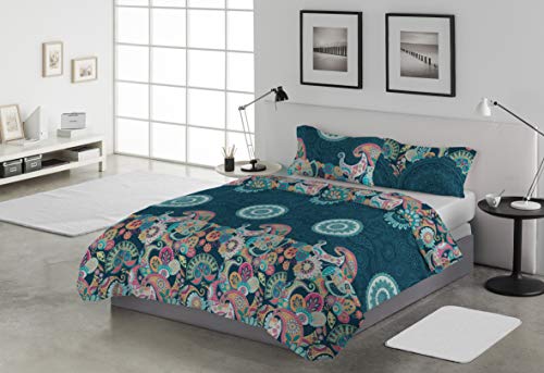 DHestia - Juego Funda Nórdica Reversible de Algodón/Poliéster Nesso Design (Cama 135/150)