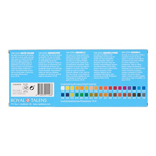 Van Gogh Royal Talens KüNstler-Aquarellfarben, Metallbox, Set Mit 36 Verschiedenen Farben - 4