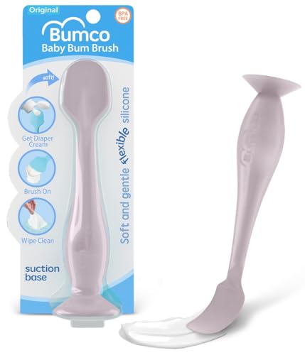 Image of Baby Bum Brush - BPA-Free Diaper Cream Spatula with Suction Cup Base, Soft & Flexible Silicone, Wipe-Clean, Mom-Invented Diaper Bag Essentials (Lavender)
