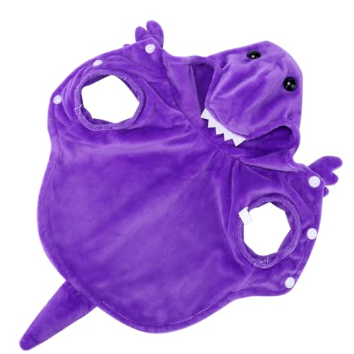 Disfraz de dinosaurio morado para perro talla S miniatura 5