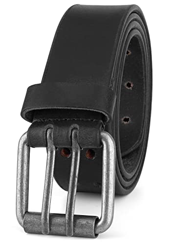 Image of F&L CLASSIC Leather Work Belt, Heavy Duty Double Prong full grain Leather Belts for Men 1 1 /2 inch, Mens Casual Belts for Jeans