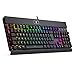 Price comparison product image EagleTec KG010 Pro Mechanical Keyboard RGB LED Backlit with Brown Switches Wired 104 Keys for Windows PC Gaming and Office, UK QWERTY (Black)