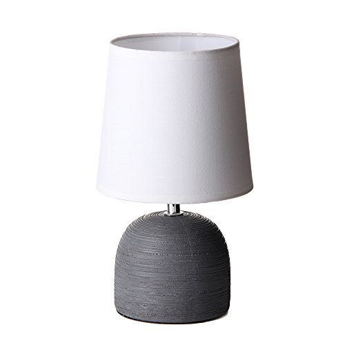 Lámpara de mesita de noche moderna gris