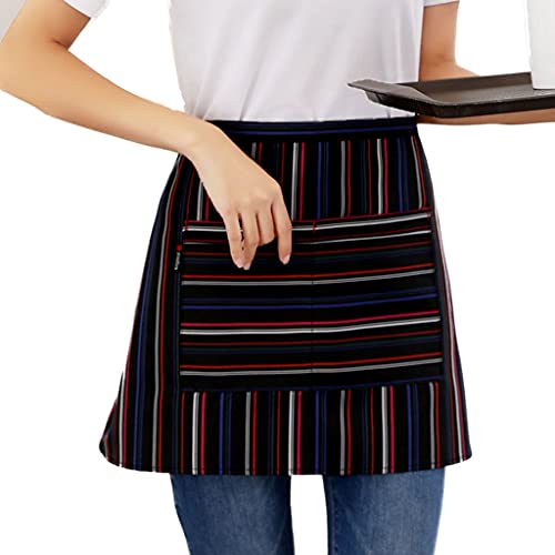 UYVI Tabliers Tablier Tablier Taille, Tabliers de Coton, Mens et Femmes for la Cuisson à la Maison, Demi-Tablier Cuisine Tabliers de Cuisine Beau Cadeau (Color : A, Taille : 54 * 38cm) Cover