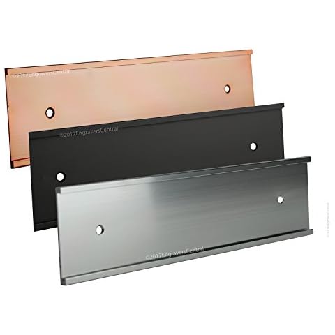Top Selling 2x10 Office Wall or Door Mount Name Plate Holders - Fits Standard Size 2x10 NamePlates (Not Included), 3 Color Options to Choose from - Gold, Silver or Black. Cover
