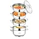 Mantowarka Bem Dampfkocher 6-teiliges Set aus Edelstahl 18/10, Ø 28 cm
