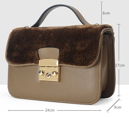 Porte-documents en peluche de mode européenne avec chaîne élingue sophistiquée