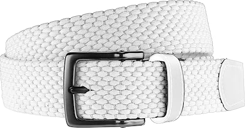 Nike Cinto de tecido elástico para golfe branco médio, Branco, M
