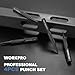 WORKPRO 4-Piece Nail Punch and Center Punch Set, Hardened Cr-V Steel with Knurled Grip,1/32