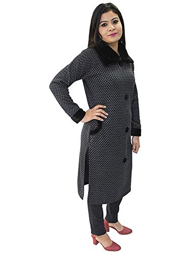 Image of Matelco Women's Wool Straight Kurti for Winters (Ad04Caz45 Black Parent).