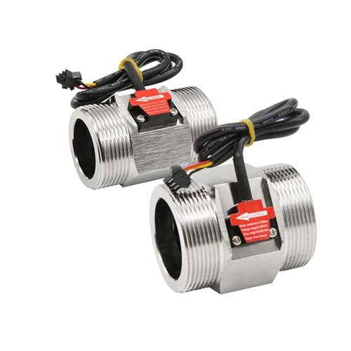 Capteur de débit d'eau DC5-24 V en inox et débitmètre liquide filetée 1-1/2" - 6