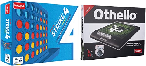 Image of Funskool Games - Strike 4, 2 Players, 6 & Above & Games - Othello, 2 Players, 8 & Above, Multicolor,Board Game