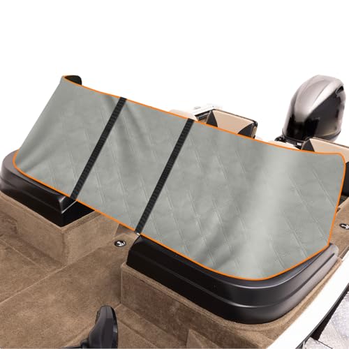 Kistrba Trailerable Boat Sun Shade Compatible with Most Deep V Walk Through Windshield Multi-Layer 600D Oxford & Thickened Cotton Fabric Windshield Cover Custom Fit Sun Shade Protection Blocker