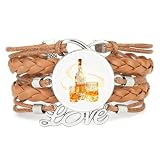 YAIEWNE Pulsera Ajustable De Cuero Trenzado Con Diseño De Flujo De Partículas Y Burbujas, Estilo Étnico, Ideal Como Accesorio Para Regalar En Cumpleaños O Navidad.