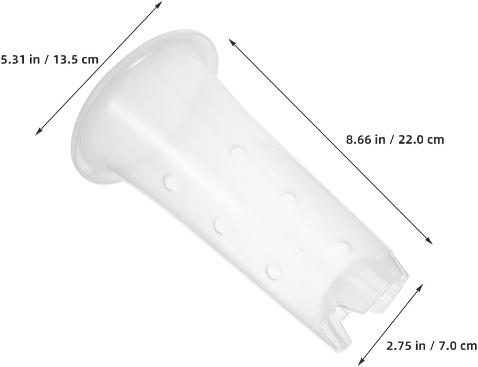 Toddmomy Clear Orchid Pots with Drainage Holes and Saucers 4-Pack Breathable Plastic Plant Nursery Pots for Indoor Plants Succulents and Orchids 8.66X5.31X5.31 Inch