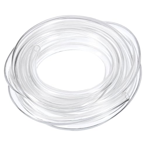 QUARKZMAN Tubo de Pvc, 7mm de ID x 9mm de OD - 13 Pies de Largo Tubos de Agua de Vinilo Transparente, Tubería de Agua Plástico Ligero y Flexible para Acuaponía, Riego