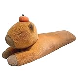 Hofun4U Capybara Plush Pillow, Capybara Stuffed Animal with Persimmon Plush, Capybara Plush Long Body Pillow (35 inch)