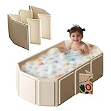 XiaoEEE Bañera Bebé Plegable - XL Bañera Portátil Ahorro de Espacio -...