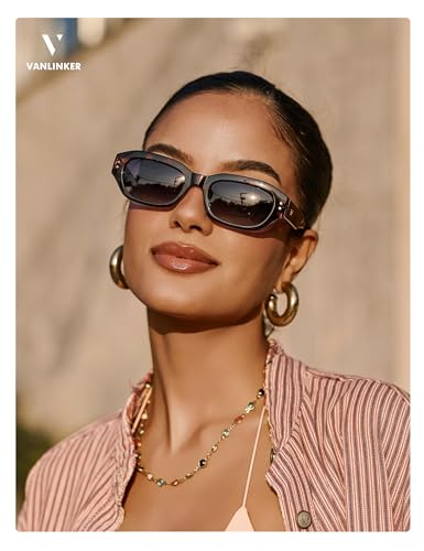 VANLINKER Hexagonal Trendy Polarized Sunglasses for women Men Retro Vintage Shades VL98743