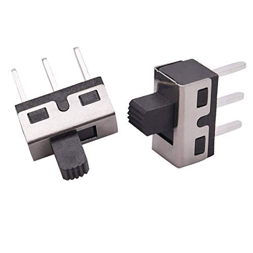 Wowoone HU-XI-9 20 Pcs 5Mm High Knob Vertical Slide Switch 3 Pin 2 Position 1P2T Spdt Panel (Pack Of 20) Cyt1107