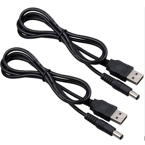 Image of 5A USB Charger Cable with 3.5mm Male DC Plug for Rechargeable Toys, RC Cars, LED Lights, Bluetooth Speakers & Electronic Devices | Fast Charging Power Supply Cable (Pack of 2)