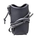 [IMAI BAG since 1977] イマイバッグ 上質ソフトレザー スマホポーチ ショルダー おしゃれ 大容量 スマホポシェット 軽量 Nantes 99420 (ブラック)
