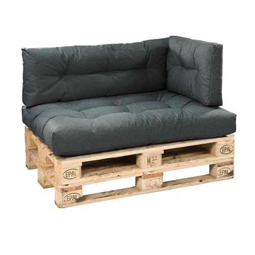 Bodyprotect Palettenkissen Outdoor & Indoor, 3er Set aus Sitzkissen 120 x...